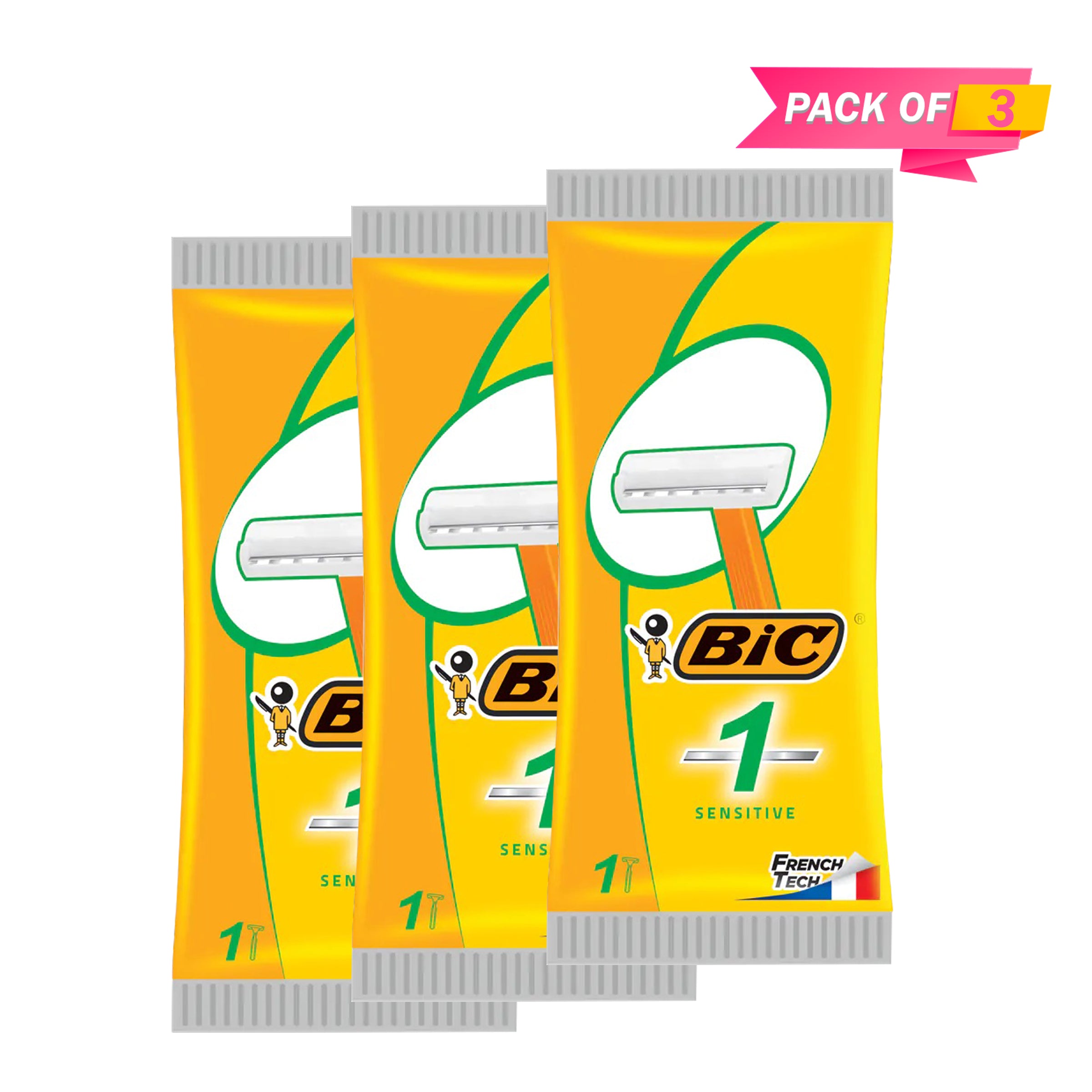 BIC Razor Sensitive Single Blade (Pack of 03)