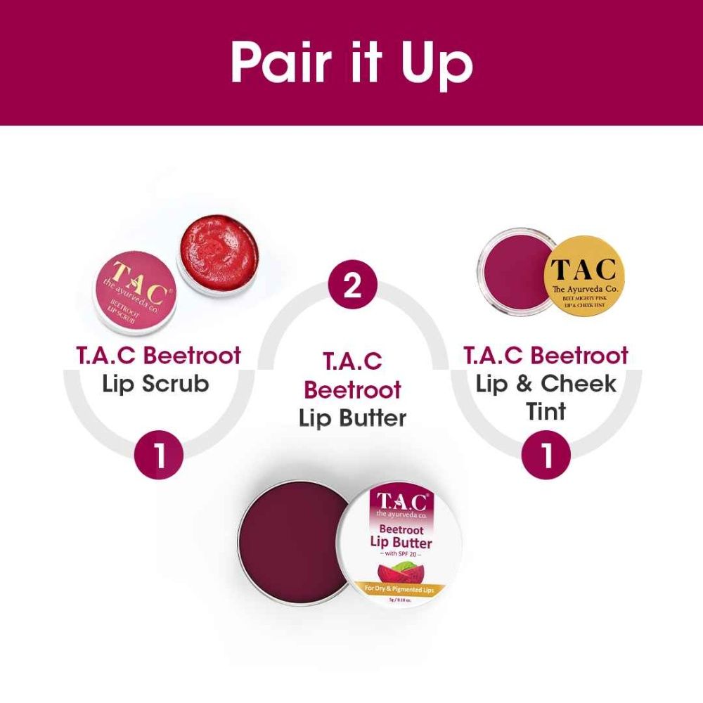 TAC - The Ayurveda Co. Beetroot Lip Butter (5gm)