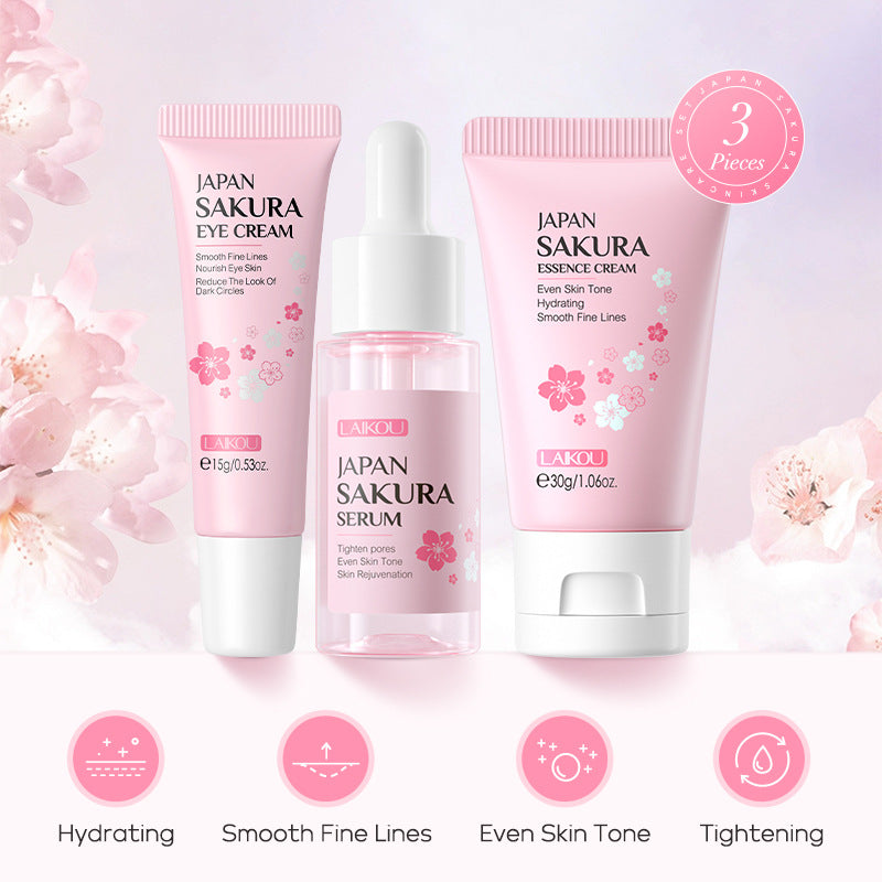 Laikou Sakura Skin &amp; Eye Care Set (3Pcs)