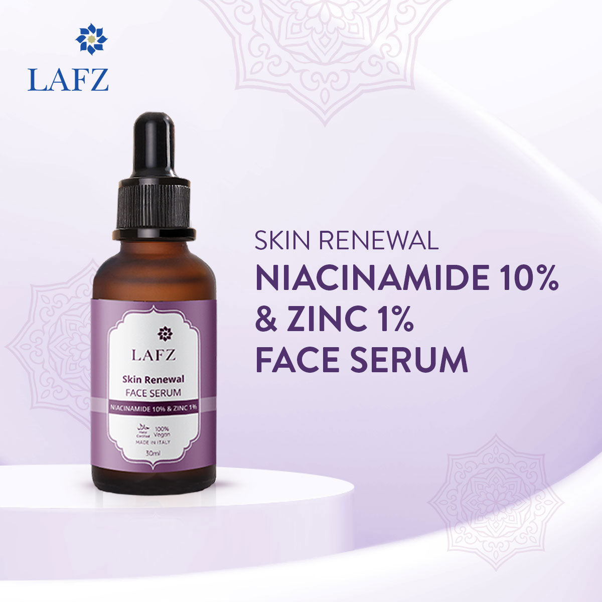 Lafz Skin Renewal Face Serum (30ml) - Niacinamide 10% &amp; Zinc 1%- (Pack of 2)