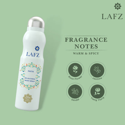 Lafz No Alcohol Perfume (160ml) - Faith