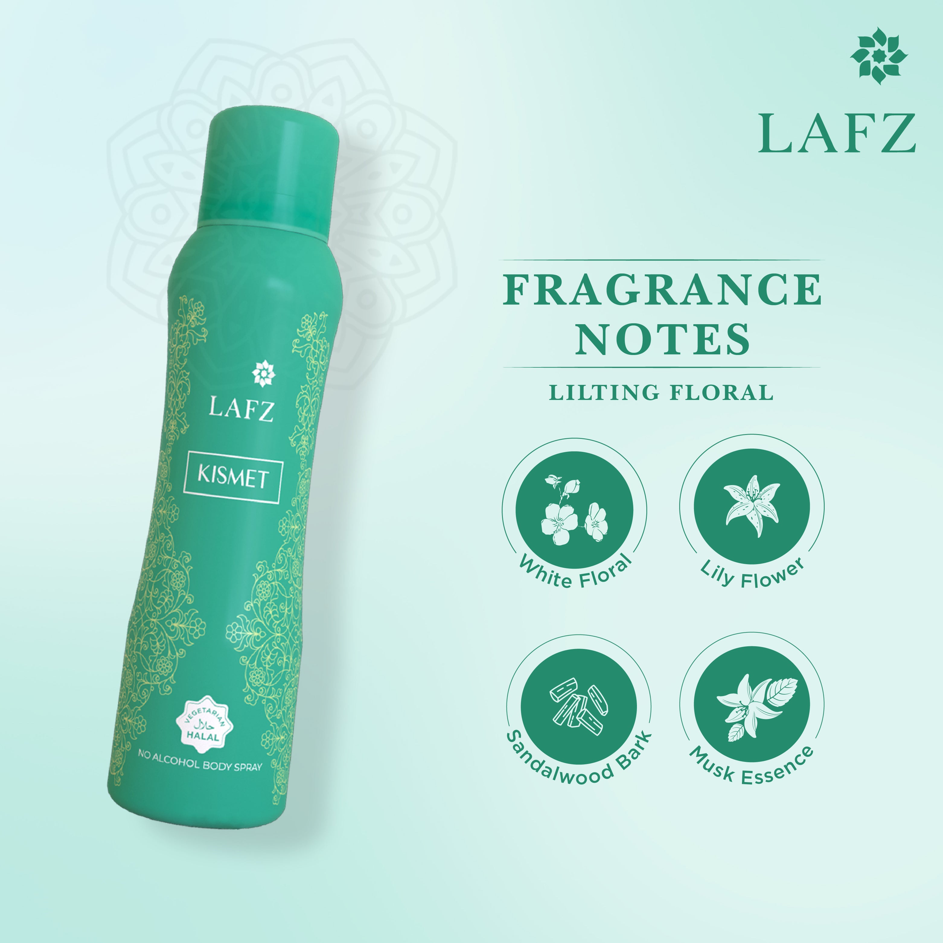 Lafz No Alcohol Perfume (160ml) - Kismet