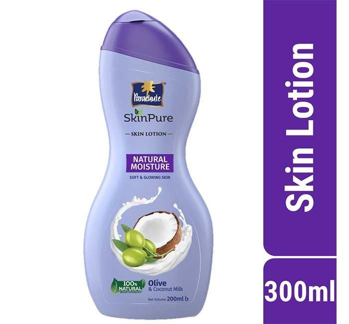 Parachute SkinPure Skin Lotion Natural Moisture 300ml (100ml Natural White Lotion Free)