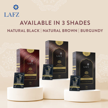 Lafz Permanent Hair Color Cream - Natural Brown