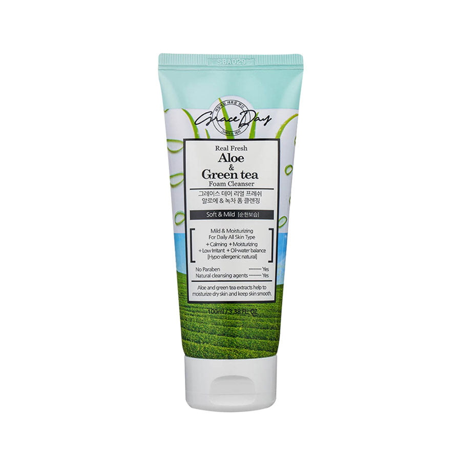 GRACE DAY Aloe and Green Tea Foam Cleanser (100ml)