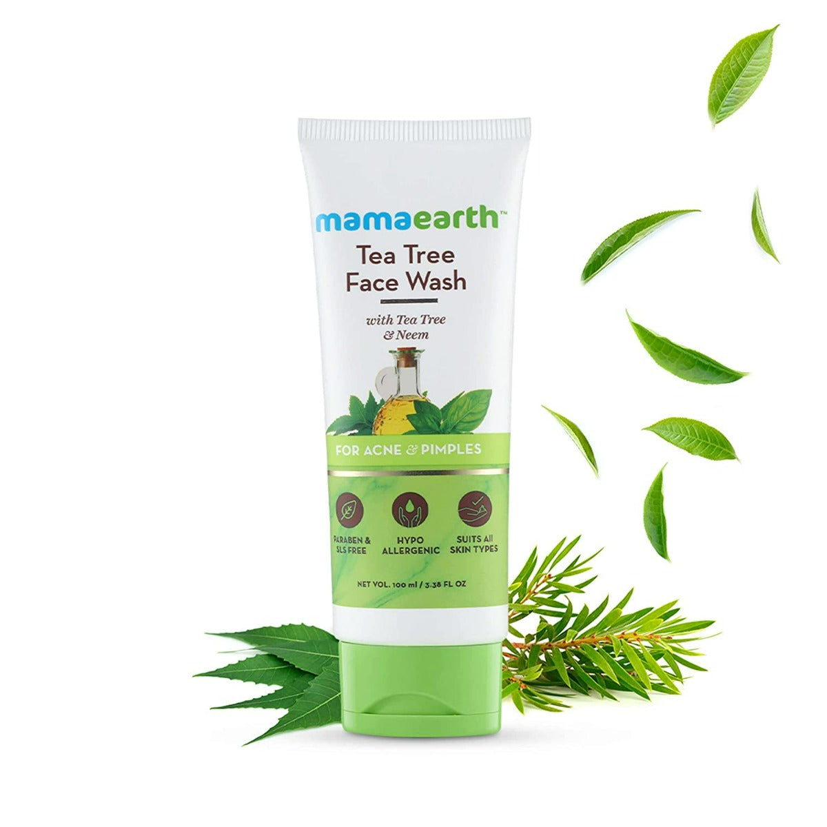 Mamaearth Tea Tree Face Wash for Acne and Pimples (100ml)