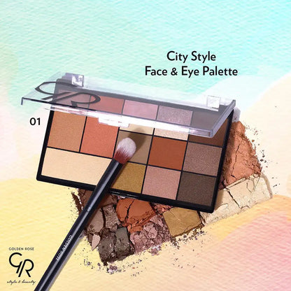 Golden Rose City Style Face and Eye Palette - 01 Warm Nude