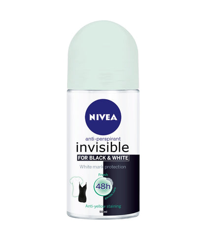 Nivea Black and White Invisible Fresh Deodorant Roll-On (25ml)