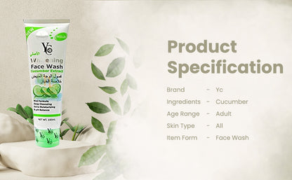 YC Whitening Face Wash with Cucumber Extracts (100ml)