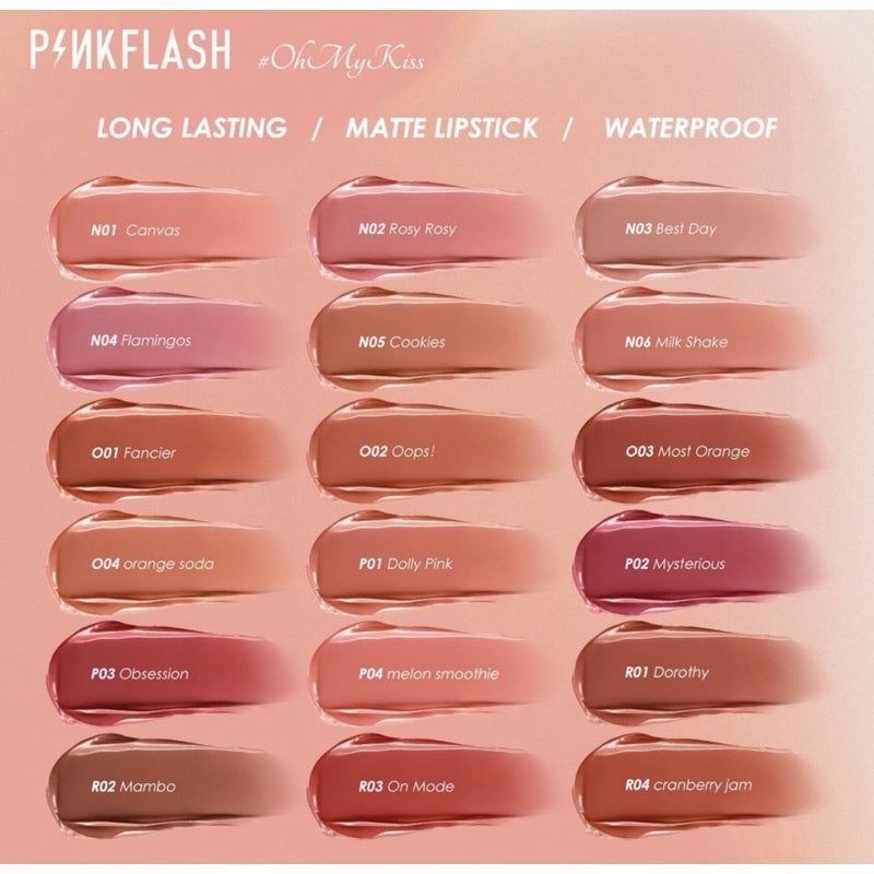 L01 - PINKFLASH Melting Matte Waterproof Lipcream (2.5ml)