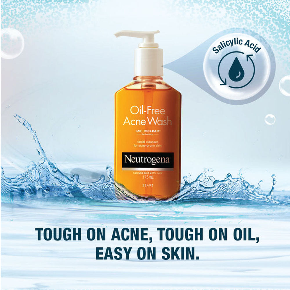 Neutrogena Oil Free Acne Wash Facial Cleanser (175ml)