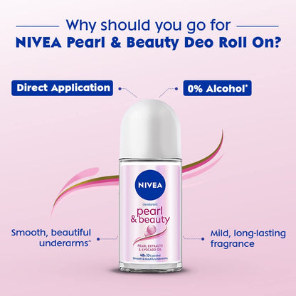 Nivea Pearl and Beauty Deodorant Roll-On (25ml)