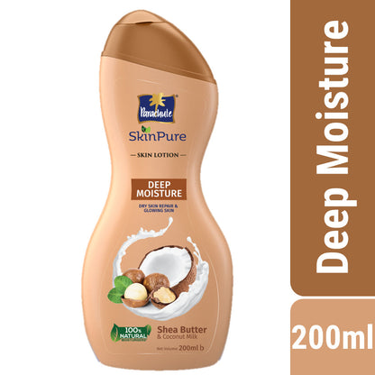 Parachute SkinPure Deep Moisture Lotion 200ml (Free Petroleum Jelly 50ml)