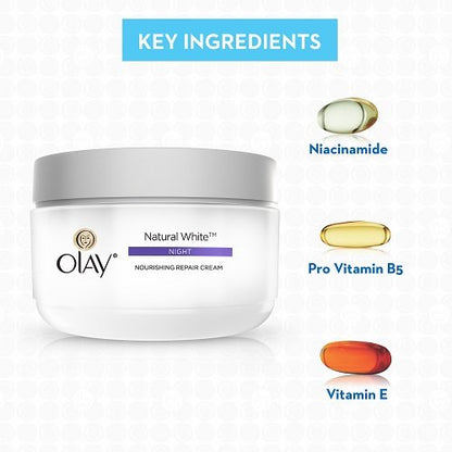 Olay Night Cream: Natural White 7 in 1 Night Cream (50g)