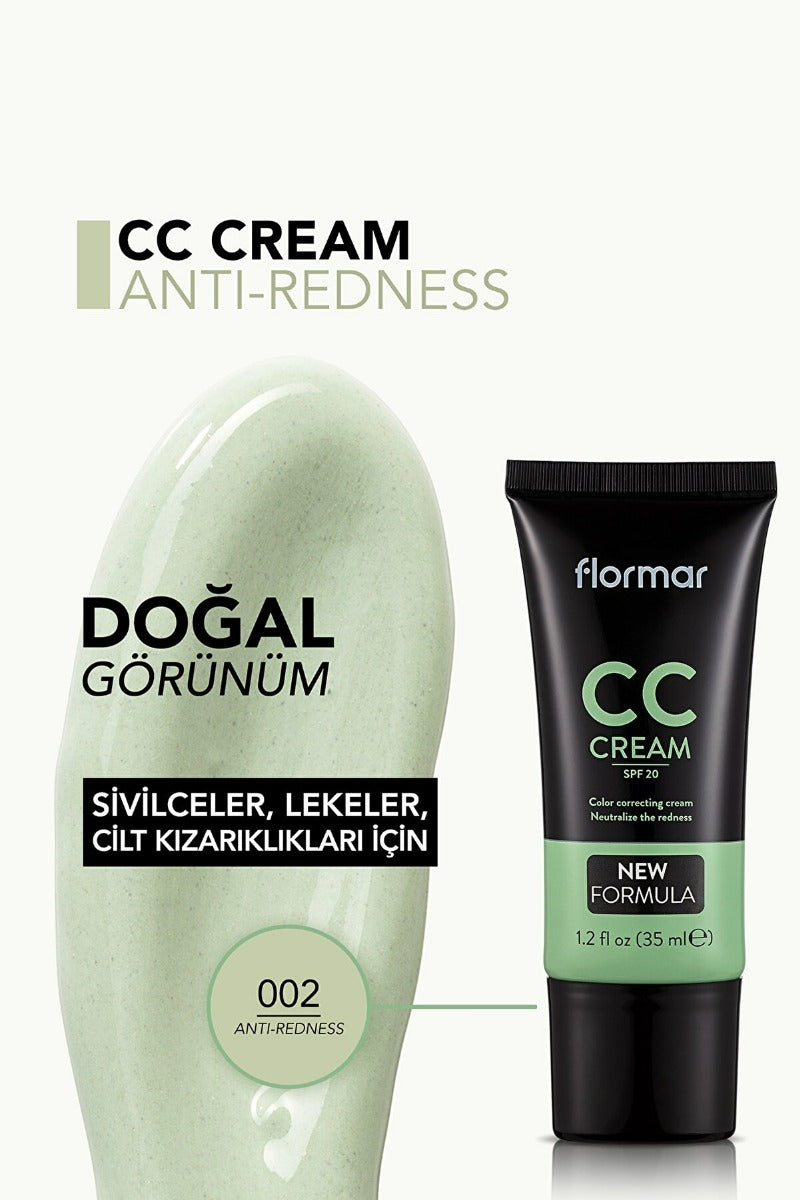 Flormar CC Cream 02 Anti-Redness SPF-20 (35ml)