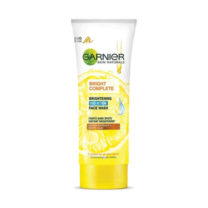 Garnier Bright Complete Brightening Duo Action Face Wash (100gm)