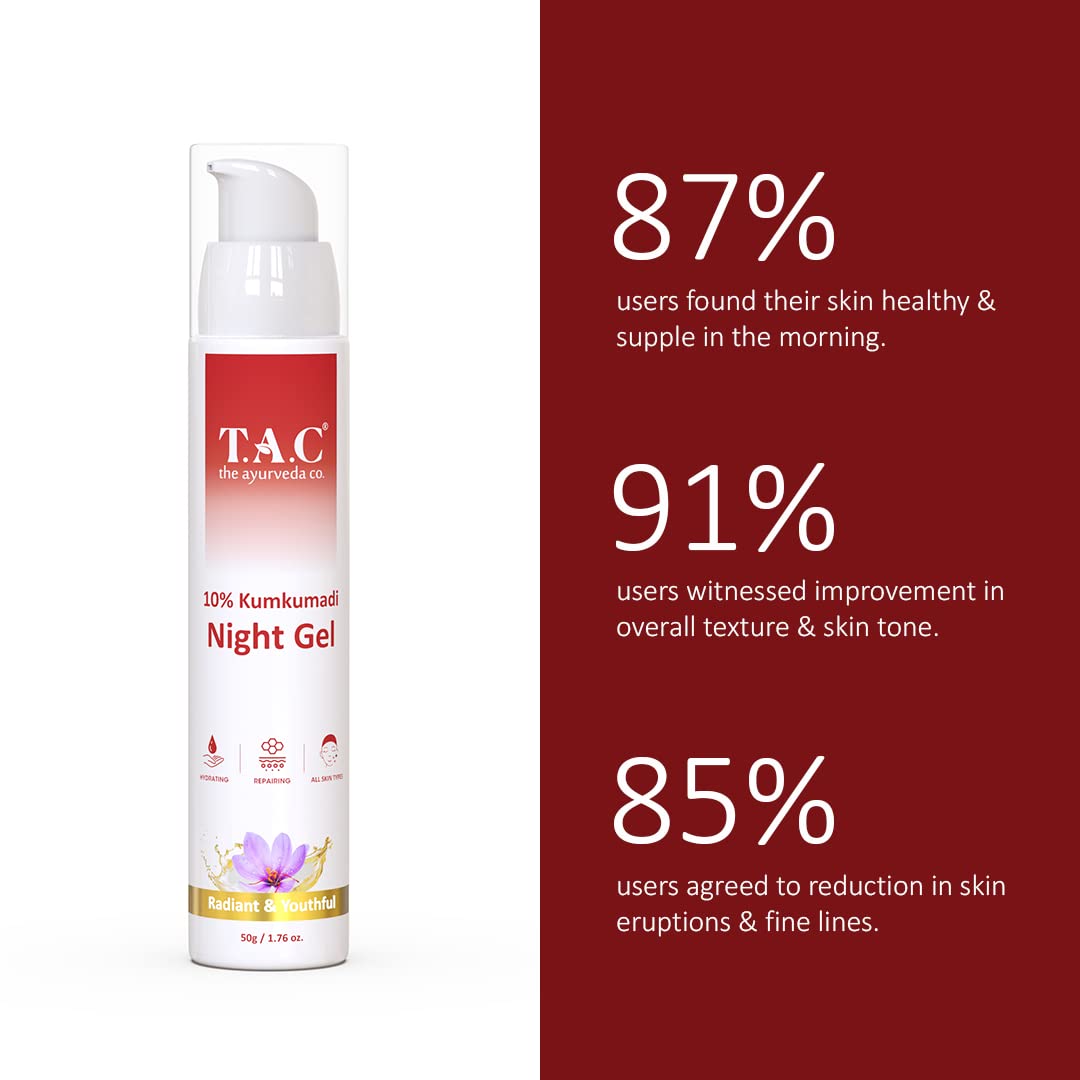 TAC - The Ayurveda Co. 10% Kumkumadi Night Gel (50gm)