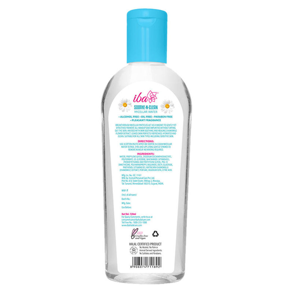 Iba Soothe-N-Clean Micellar Water (120ml)