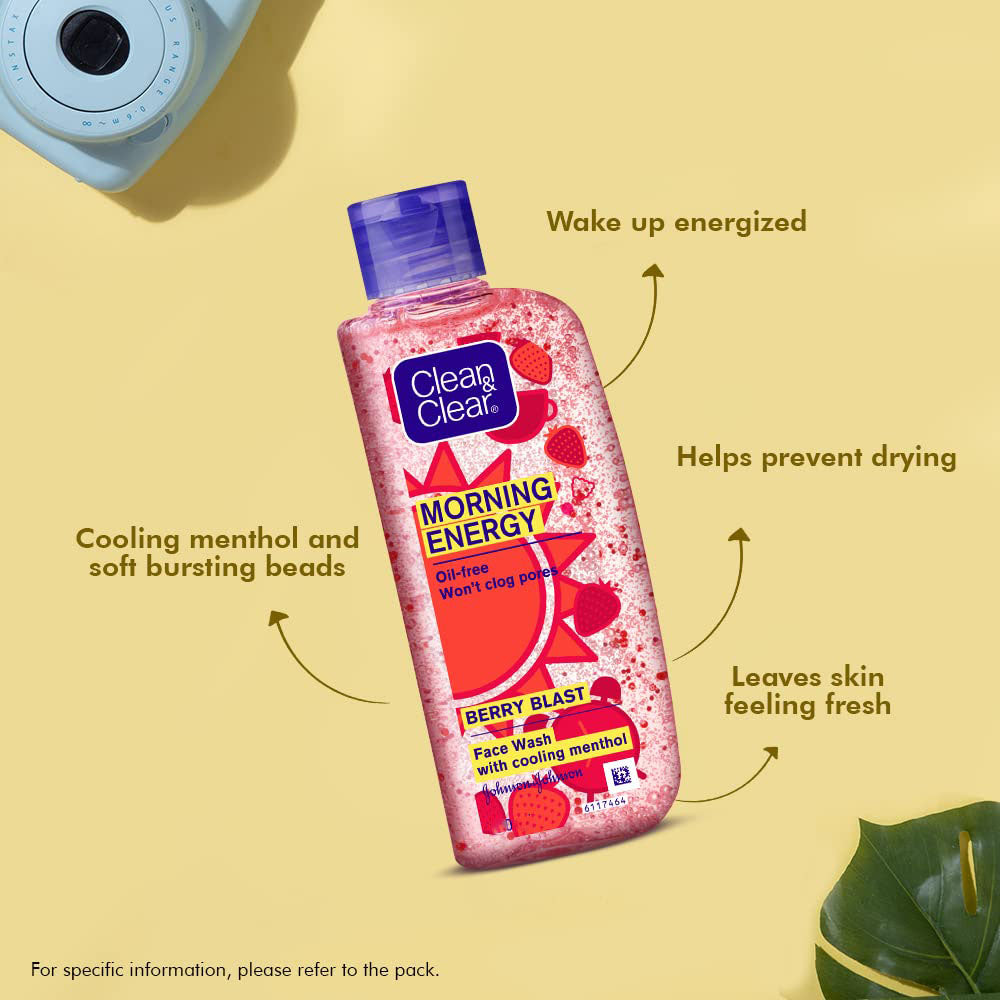 Clean &amp; Clear Morning Energy Berry Blast Face Wash (50ml)