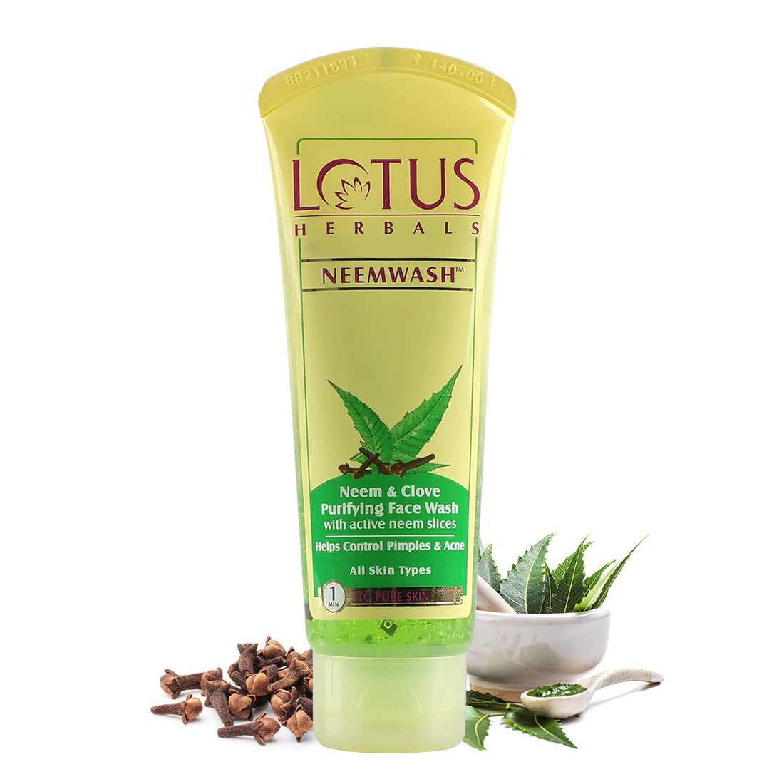 Lotus Herbals Neemwash Neem and Clove Ultra-Purifying Face Wash With Active Neem Slices