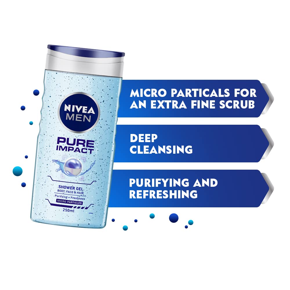 Nivea Men Shower Gel Pure Impact (250ml)