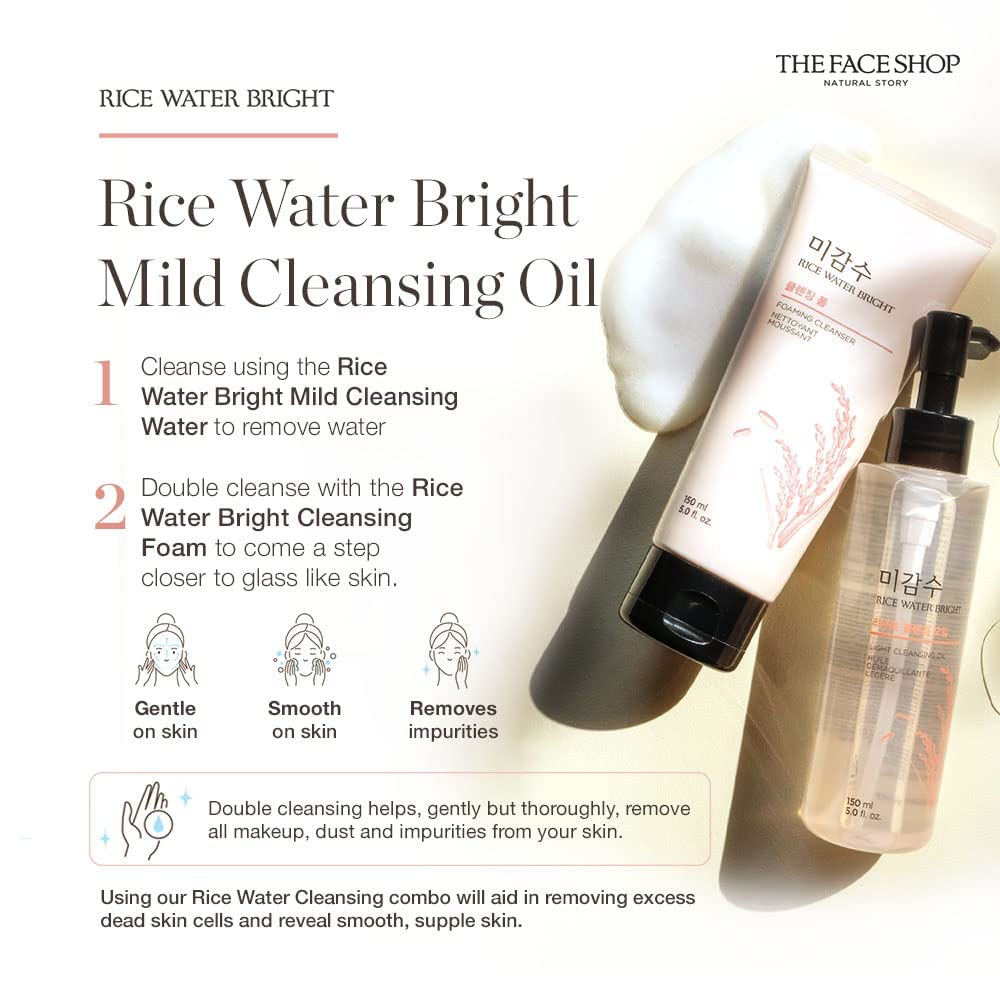 The Face Shop Rice Water Bright Foaming Cleanser (150ml)