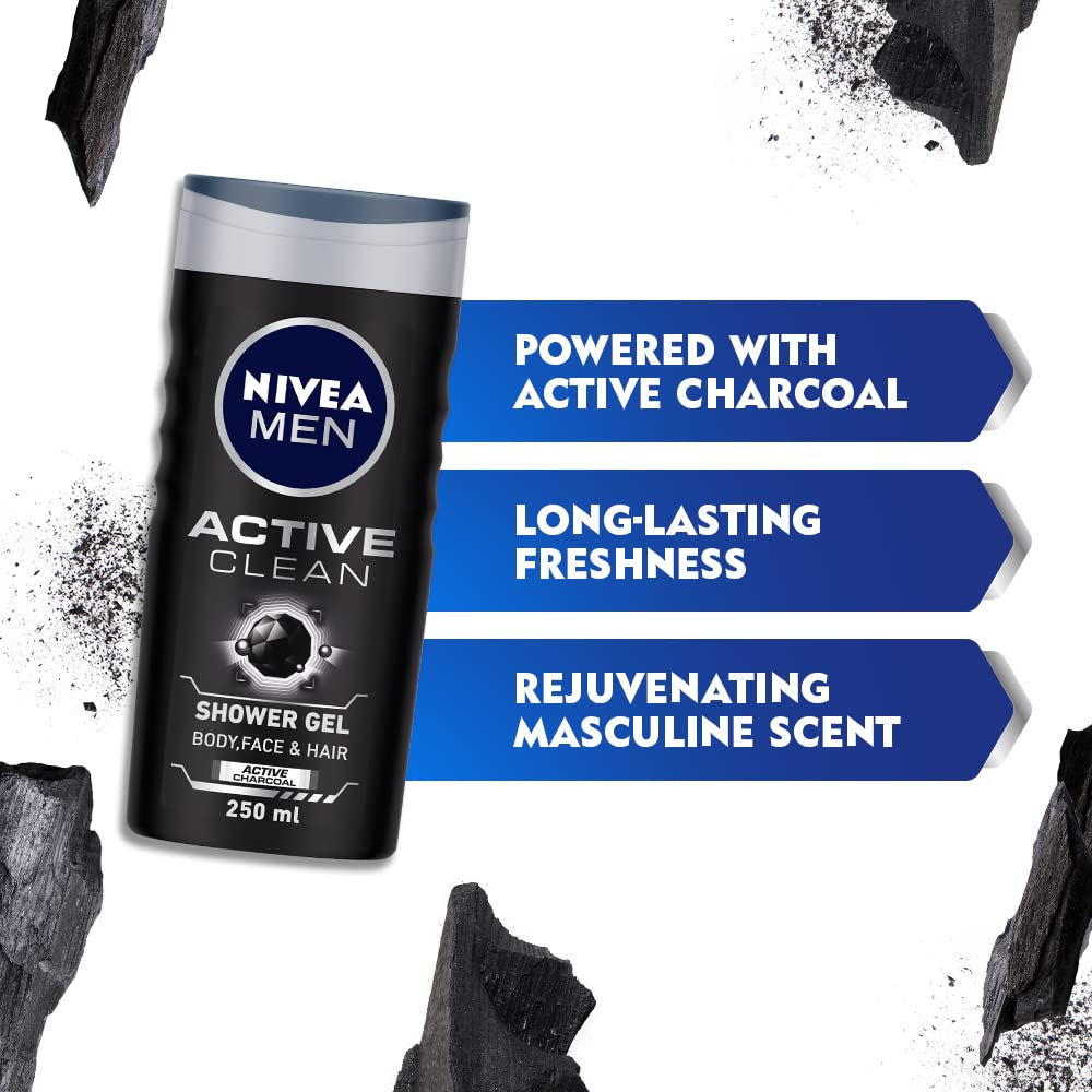 Nivea Men Shower Gel Active Clean (250ml)