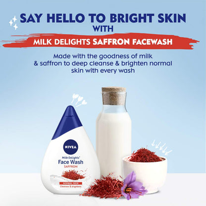 Nivea Milk Delights Face Wash (100ml) - Saffron