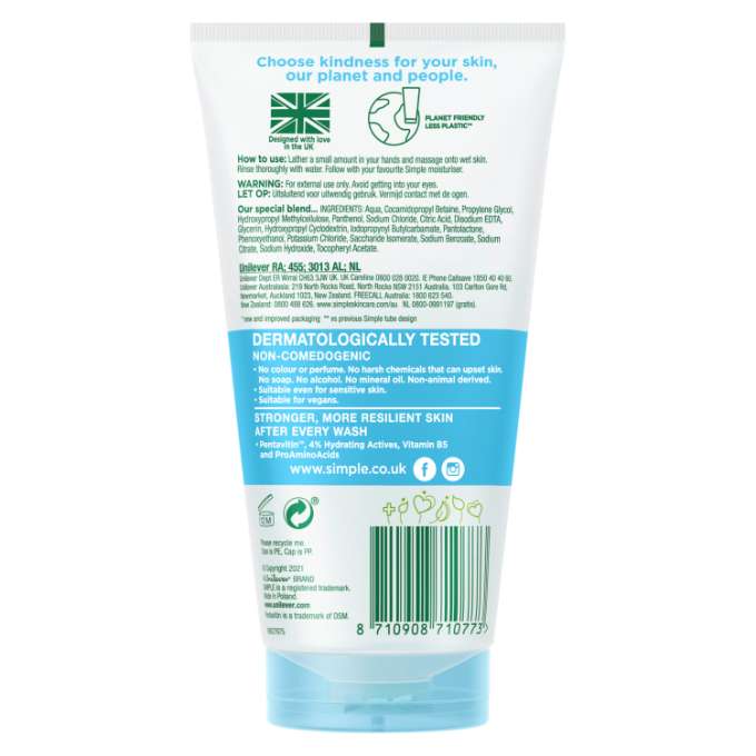 Simple Water Boost Micellar Gel Wash (150ml)