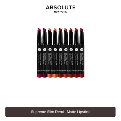 Absolute New York Demi-Matte Supreme Slim Lipstick (1.3gm)