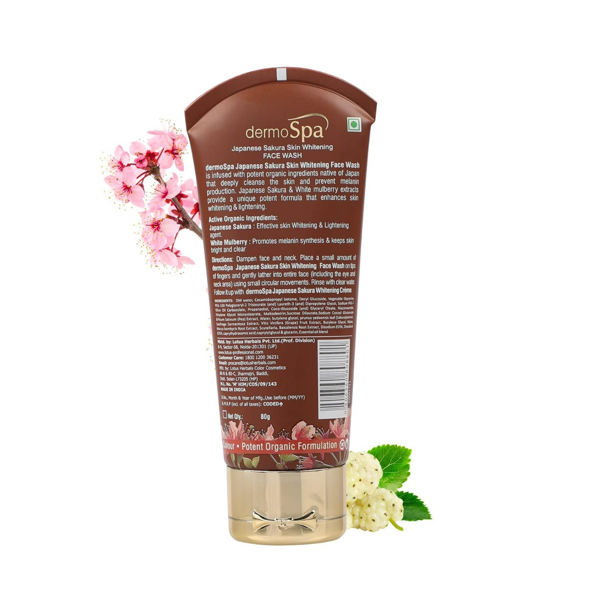 Lotus Herbals Dermo Spa Japanese Sakura Skin Whitening Face Wash (80gm)