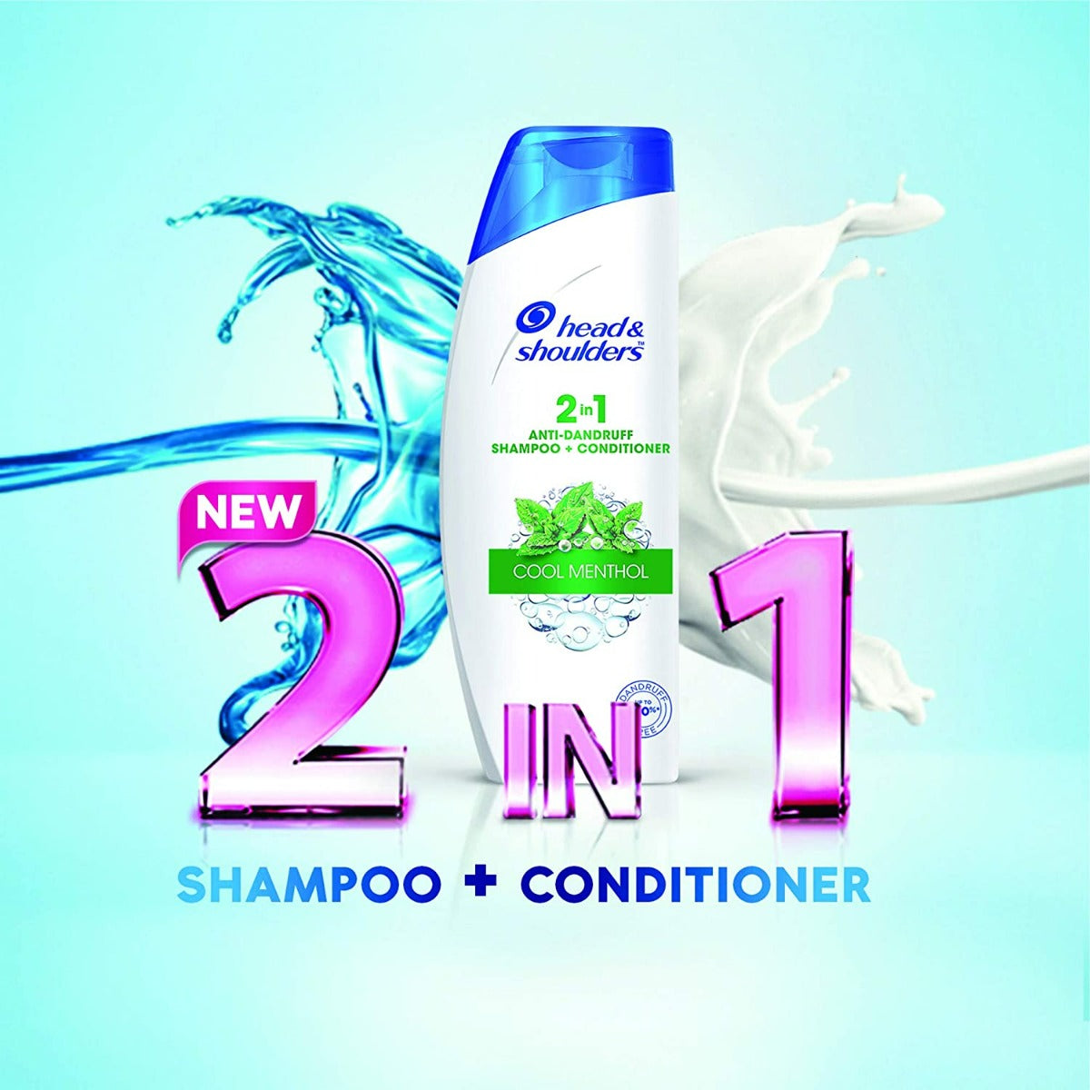 Head &amp; Shoulders 2-in-1 Cool Menthol Anti Dandruff Shampoo + Conditioner for Women and Men (180ml)