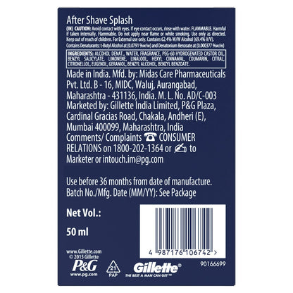 Gillette After Shave Splash Refreshing Breeze (50ml)