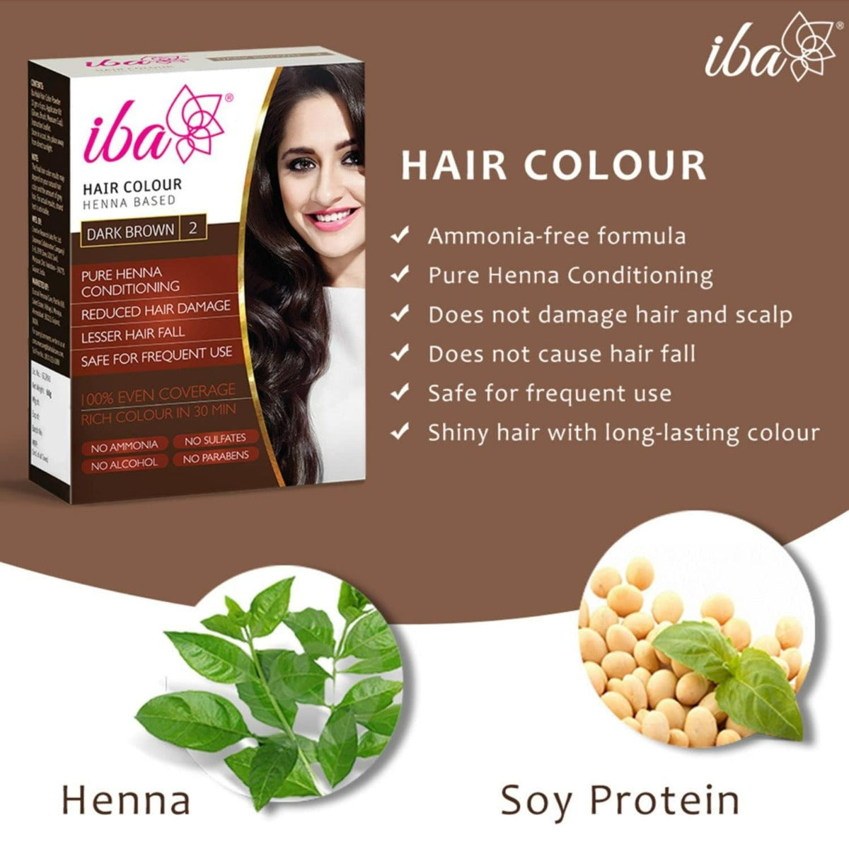 Iba Care Hair Colour (70gm) - Dark Brown