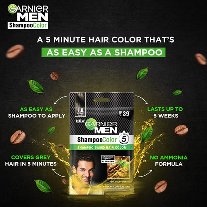 Garnier Men Shampoo Hair Color Shade (10ml)