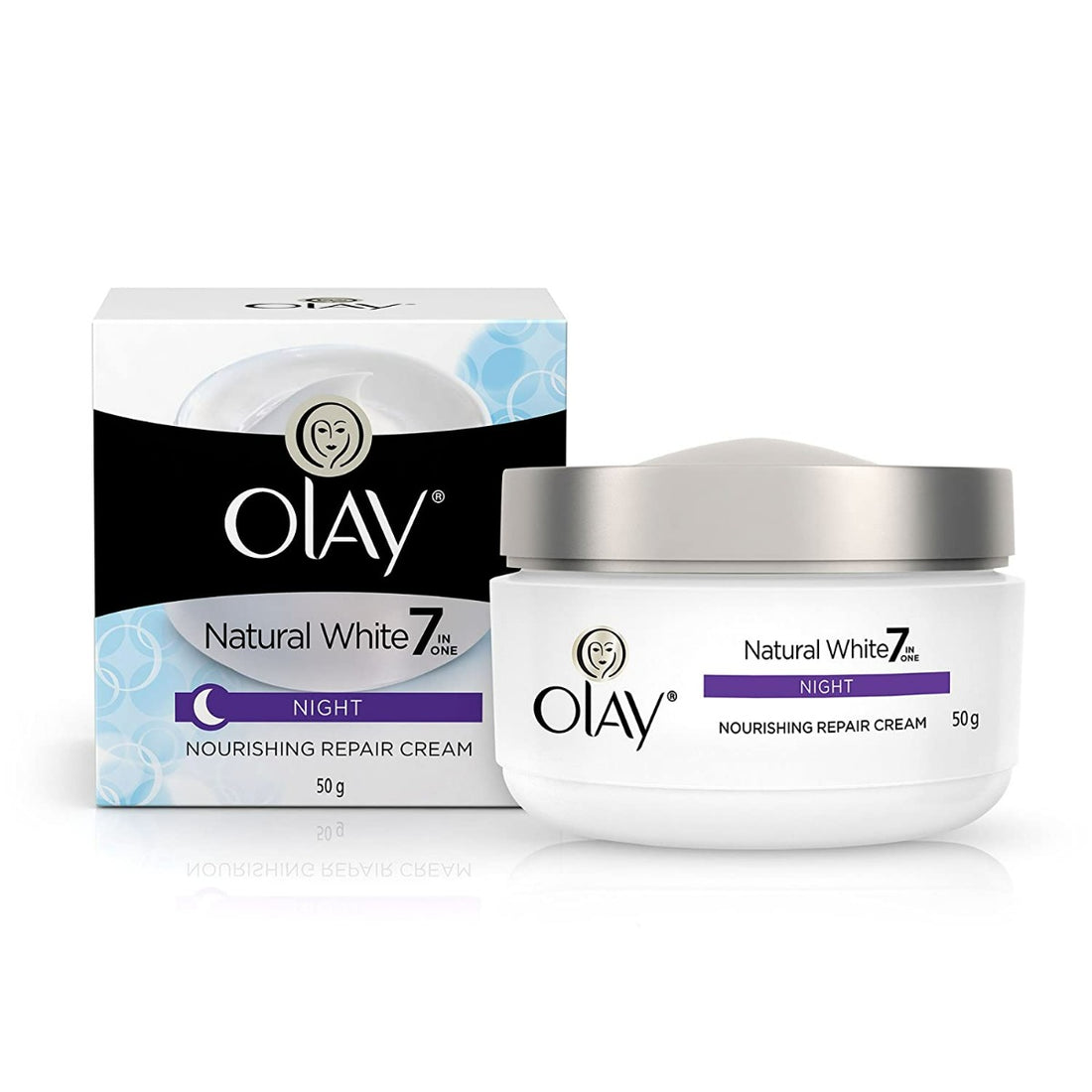 Olay Night Cream: Natural White 7 in 1 Night Cream (50g)