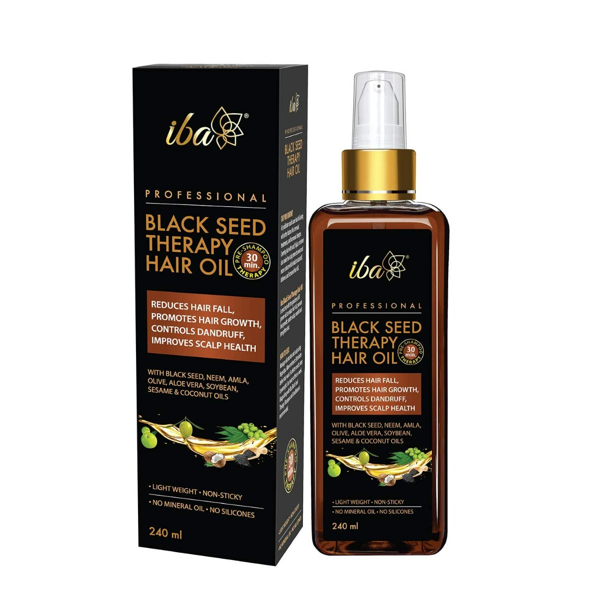 Iba Professional Black Seed Therapy Hair Oil (240ml)