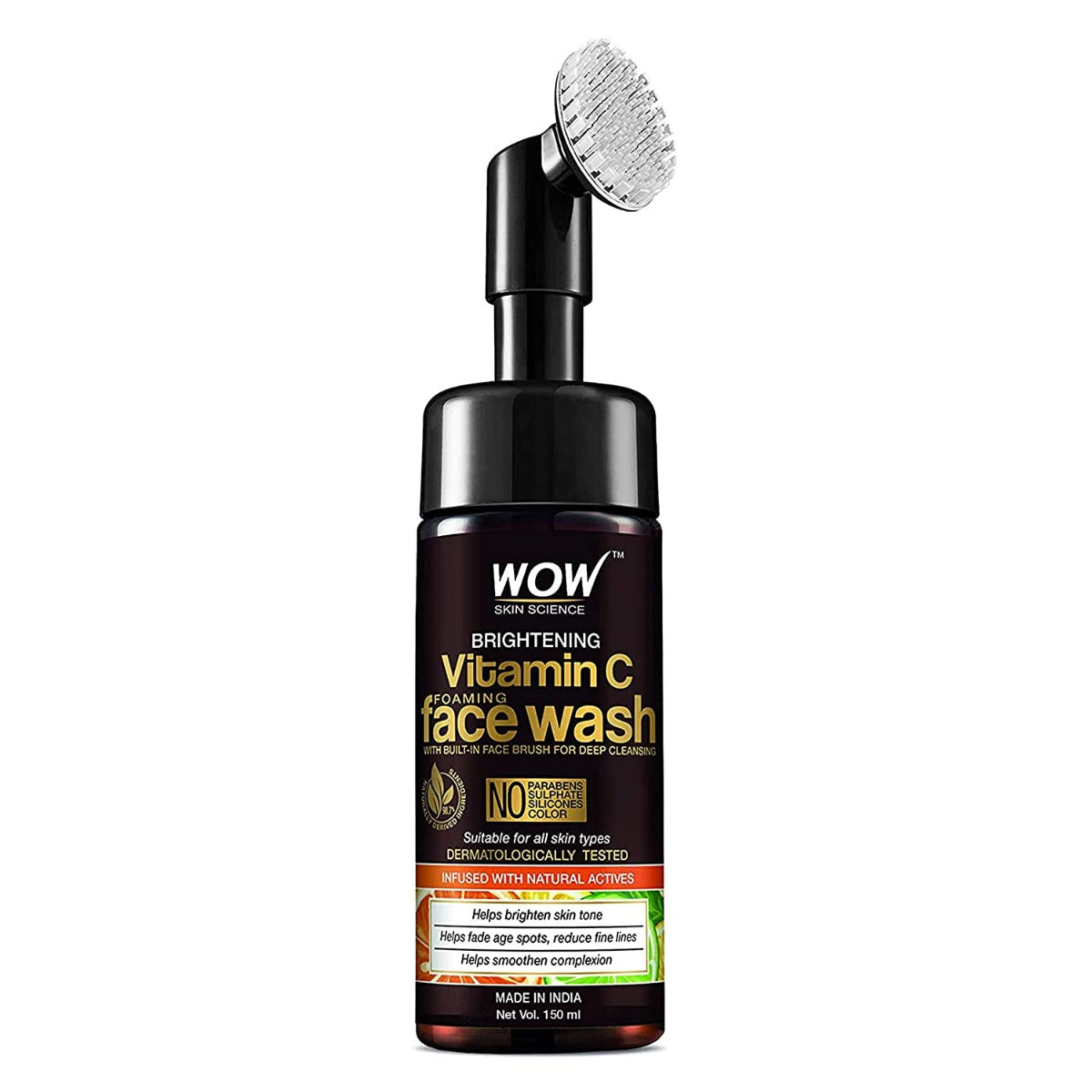 Wow Skin Science Vitamin C Face Wash with Brush (150ml)