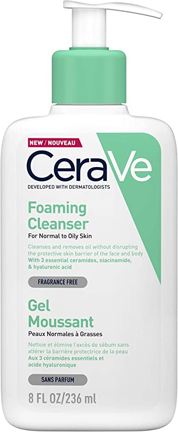 Cerave Foaming Cleanser For Normal To Oily Skin (236ml)