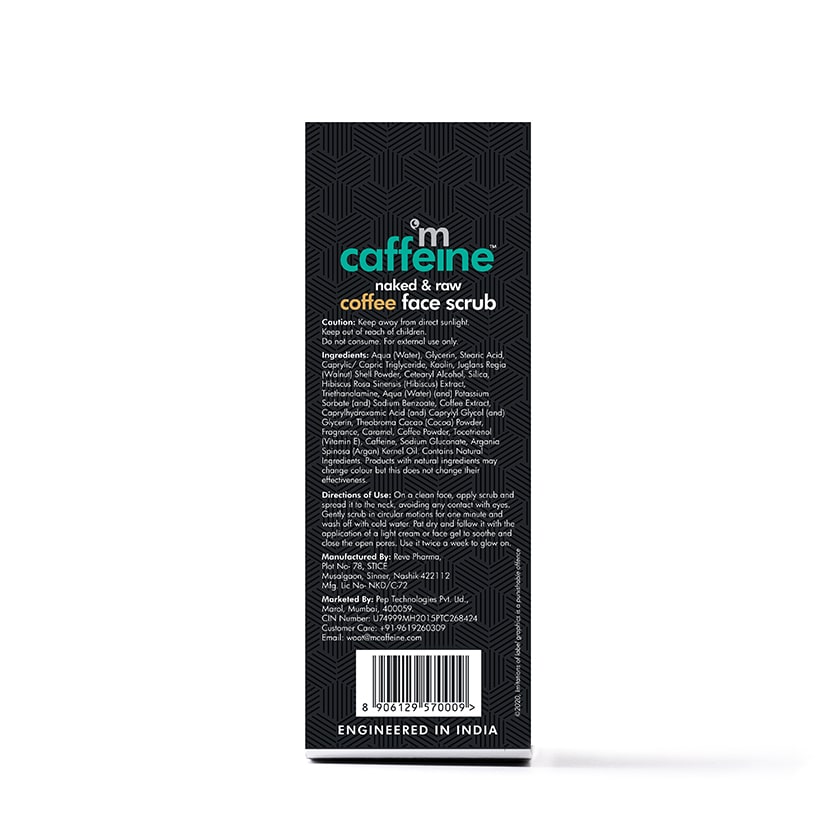 mCaffeine Naked and Raw Coffee Face Scrub (100gm)