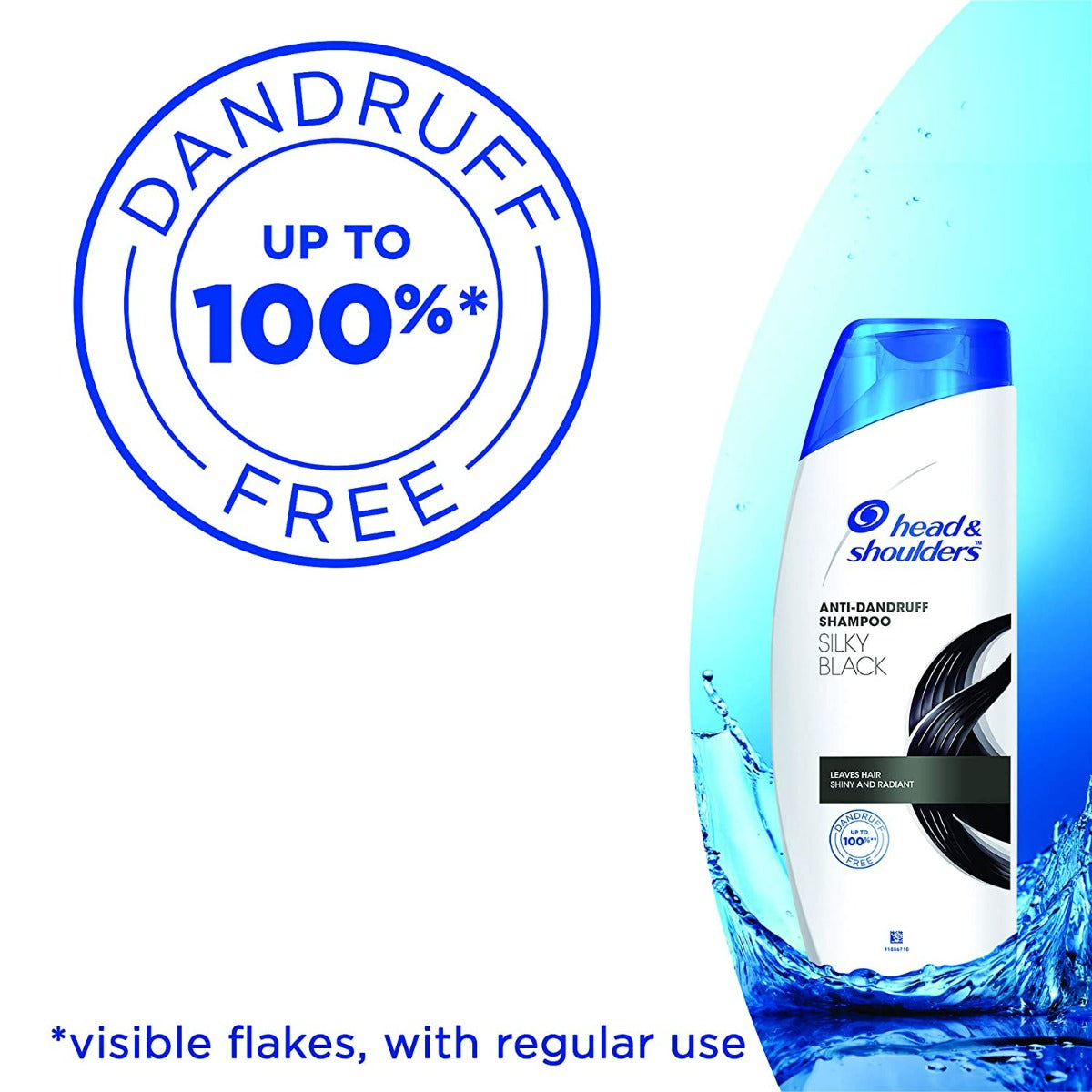 Head &amp; Shoulders Silky Black Anti Dandruff Shampoo (340ml)