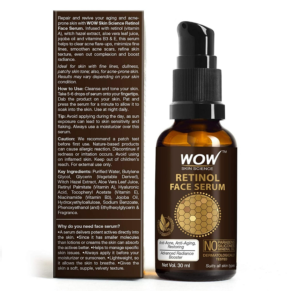 Wow Skin Science Retinol Face Serum (30ml)