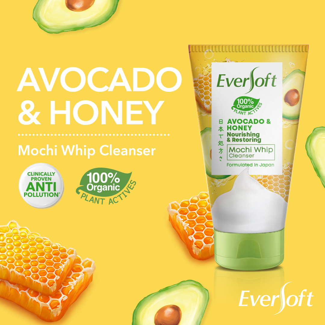 Eversoft Avocado and Honey Mochi Whip Cleanser (120gm)