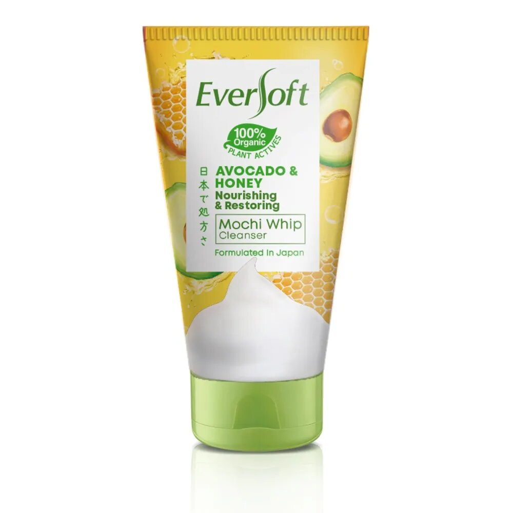 Eversoft Avocado and Honey Mochi Whip Cleanser (120gm)