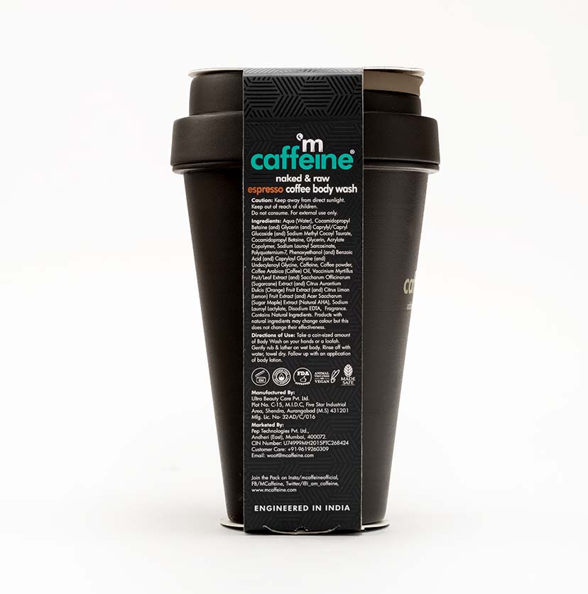 mCaffeine Naked and Raw Coffee Espresso Body Wash (300ml)