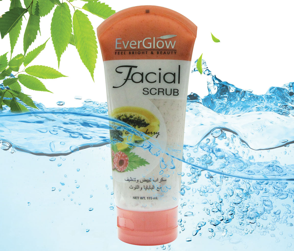 EverGlow Papaya with Raspberry Facial Scrub (175ml)