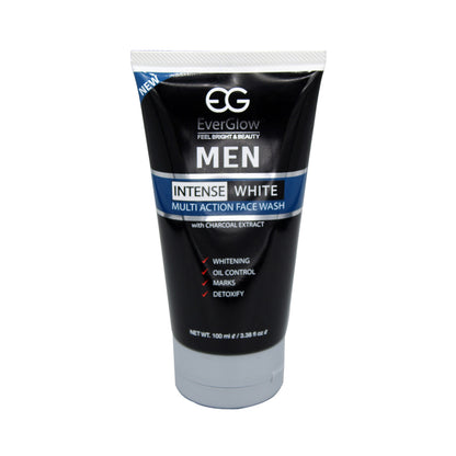 Everglow Intense White Men Face Wash Charcoal Extract (100ml)