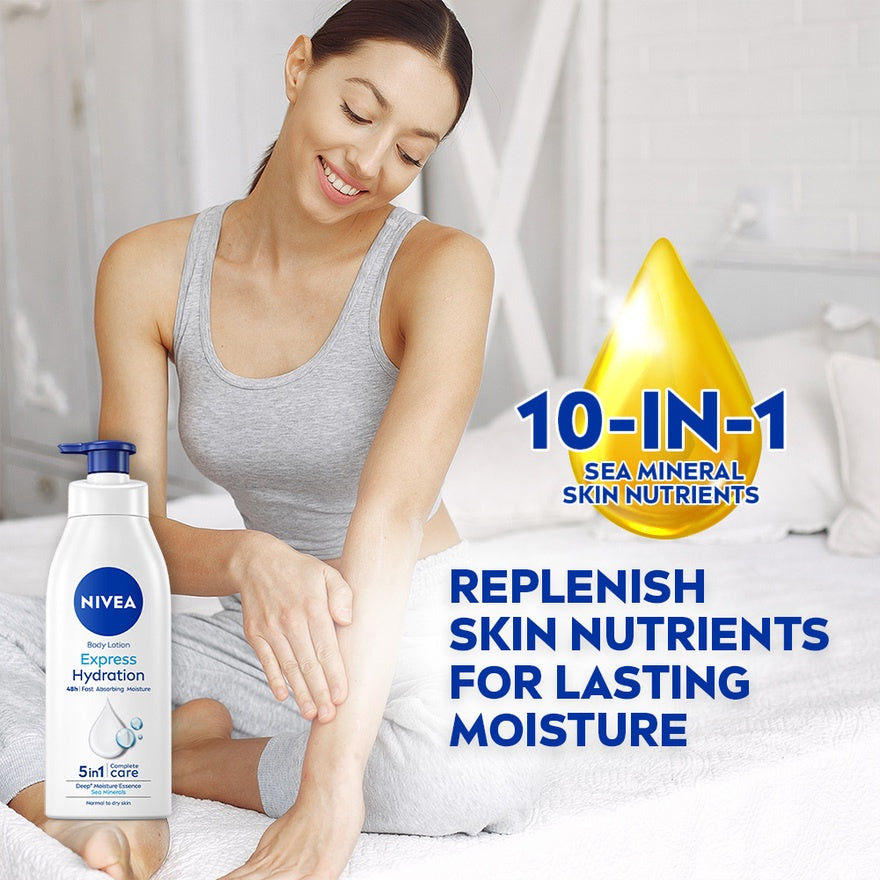 Nivea Express Hydration Body Lotion for Normal to Dry Skin (380ml)