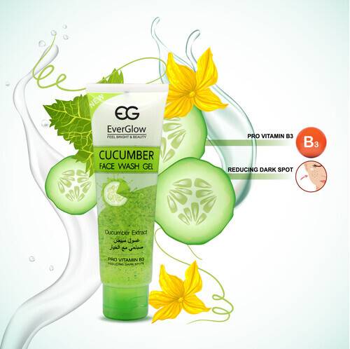 Everglow Cucumber Face Wash (100ml)