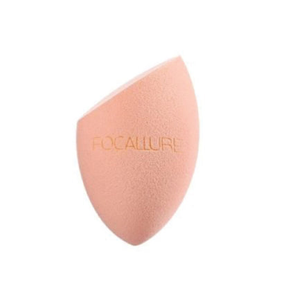 FA 136 - Focallure Latex Free Sponge Beauty Blender (10gm) - One Cut Olive (05 Light Orange)